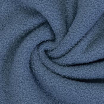 Teddy Plüsch Minky Bouclé in Rauchblau, in weichem Fall